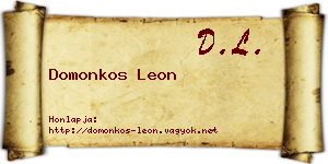 Domonkos Leon névjegykártya